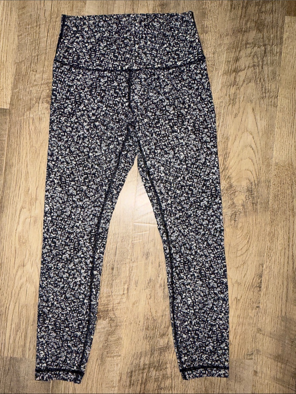 lululemon athletica Black and White Printed Leggings